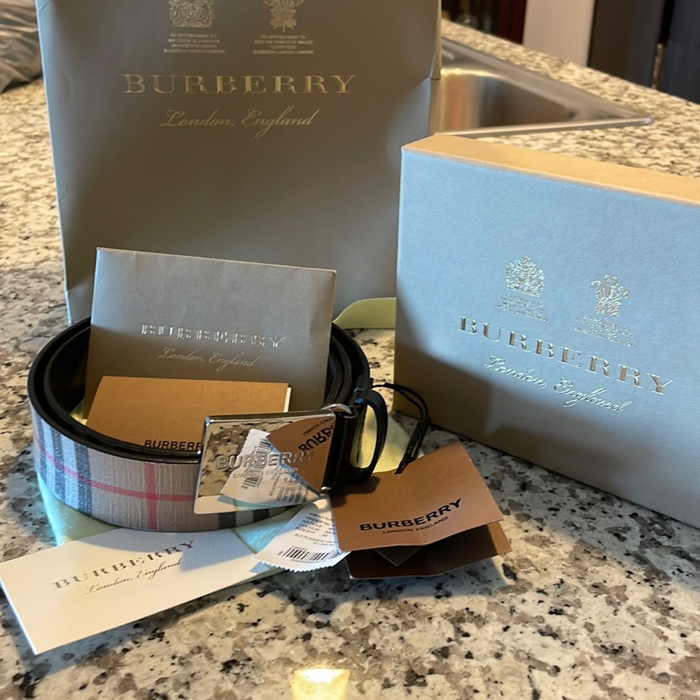 Burberry Vintage Check Canvas belt - size 90.